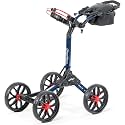 Bag Boy Quad Pro Push Cart, Navy/Red