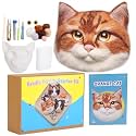 BAGERLA Needle Felting Kits for Beginners, Needle Felting Supplies Kits with Step-by-Step Video, Orange Cat Model, Colorful Wool Needle Felting Starter Kit for DIY Handcraft Project