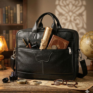 bagneeds men black messenger bag