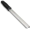Lemon Zester & Cheese Grater - Parmesan Cheese, Lemon, Ginger, Garlic, Vegetables, Fruits - Razor-Sharp Stainless Steel Blade Protective Cover, Dishwasher Safe 13 Inch (Black)