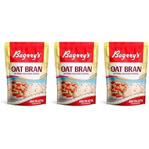 bagrry39s oat bran 400gm pouch  high in fibre amp protein  good digestive health  helps reduce cholesterol amp manges weight pack of 3