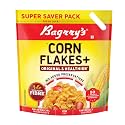 Bagrry’s Corn Flakes+ Original & Healthier 1.2kg | Added Fibre | Crunchy Breakfast Cereal | Delicious Golden Corn | Low Fat & Low in Glycaemic Index | Source of Protein | Toasted & Crunchy Corn Flakes | No Added P
