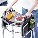 BAGSFY Walker Tray for Folding Walker w/Cup Holder and Side Storage Pocket