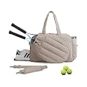BAGSMART Tennis Gym Bag for Women, Quilted Pickleball 15.6" Laptop Backpack