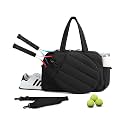 BAGSMART Tennis Gym Bag for Women, Quilted Pickleball 15.6" Laptop Backpack