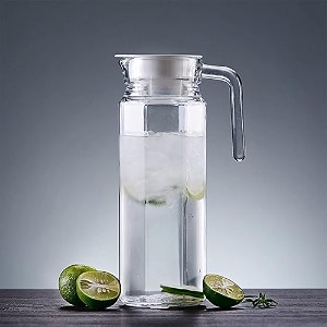 premium glass jug 11l multipurpose jug easy pour amp strong handle transparent beverage carafe for home office pitcher for serve water milk juice lassi cocktail ideal for gift