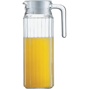 premium glass jug 11l multipurpose jug easy pour amp strong handle transparent beverage carafe for home office pitcher for serve water milk juice lassi cocktail ideal for gift