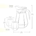 Crystal Premium Serving Glass Jug with lid - Serve Glass Jug Set for Home &amp; Dining Table (Diamond (1.3 Liter), Jug with Glass Set)