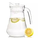 Premium Glass Jug, 1.3L, Multipurpose Jug, Easy Pour & Strong Handle, Transparent Beverage Carafe for Home, Office, Pitcher for Serve Water, Milk, Juice, Lassi, Cocktail, Ideal for Gift