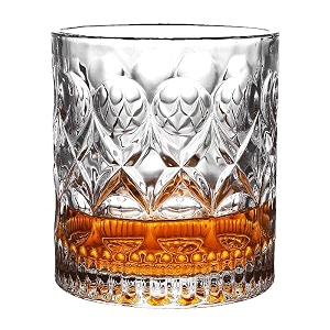 crystal whiskey glass - premium drinking glasses set for whiskey wine juice scotch vodka boubon beer cocktail soda sharbat elegant 4 pieces