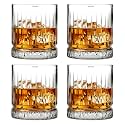 Whiskey Glass Set - Whiskey Glasses Set of 4 Premium - Drinking Glass Set - Bar Glasses for Scotch, Bourbon, Liquor, Wine, Cocktail Drinks - 340ML