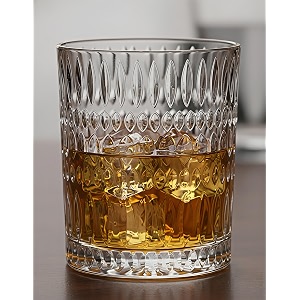 crystal whiskey glasses set of 6 340ml premium transparent drinking glasses for whiskey wine juice beer liquor cocktail - ideal for home office bar club party occasions