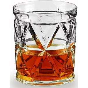 bagyam - premium crystal whiskey glass - big size 360ml - transparent glass set for whiskey wine juice liquor scotch beer cocktail - home bar amp party drinks pr triangle 2 pieces