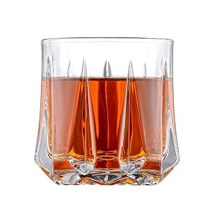 premium crystal whiskey glass - big size 360ml - transparent glass set for whiskey wine juice liquor scotch beer cocktail - home bar amp party drinks twist 6 pieces carden