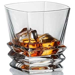 premium crystal whiskey glass - big size 360ml - transparent glass set for whiskey wine juice liquor scotch beer cocktail - home bar amp party drinks step 2 pieces