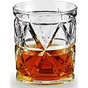 BAGYAM - Premium Crystal Whiskey Glass - Big Size 360ML - Transparent Glass Set for Whiskey Wine Juice Liquor Scotch Beer Cocktail - Home, Bar &amp; Party Drinks (PR Triangle, 2 Pieces)