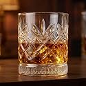 Premium Crystal Glass Tumbler Set of 6, 325 ml Drinking Glasses, Whisky Glasses Set, Elegant Carving Pattern, Multi-Purpose Drinkware for Whisky, Wine, Juice, Beer, Cocktail