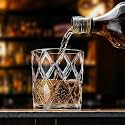 Premium Crystal Whiskey Glass - Big Size 360ML - Transparent Glass Set for Whiskey Wine Juice Liquor Scotch Beer Cocktail - Home, Bar &amp; Party Drinks (PR CHEX, 4 Pieces)