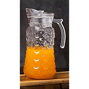 bagyam - glass jug with lid - 18 liter glass jug for water - glass jugcarafes for kitchen - premium glass jug for home 1800ml - pack of 1