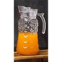 BAGYAM - Glass Jug with Lid - 1.8 Liter Glass Jug for Water - Glass Jug/carafes for Kitchen - Premium Glass Jug for Home (1800ml - Pack of 1)