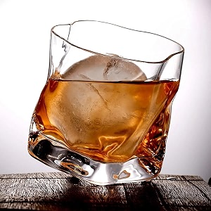 crystal whiskey glasses set of 6 drinking glasses for water juice colddrinks whiskey wine juice beer cocktail - ideal for home bar club restaurant party occtions stack-o