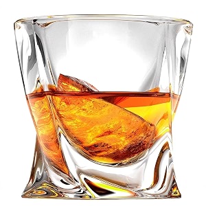 premium crystal whiskey glass - big size 360ml - transparent glass set for whiskey wine juice liquor scotch beer cocktail - home bar amp party drinks twist 6 pieces twist