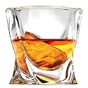 Premium Crystal Whiskey Glass - Big Size 360ML - Transparent Glass Set for Whiskey Wine Juice Liquor Scotch Beer Cocktail - Home, Bar &amp; Party Drinks (Twist, 6 Pieces) (Twist)