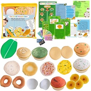 bahubali thali 20-piece south indian kitchen play food set  soft fabric dosa idli sambar chutney amp traditional accessories  kids kitchen role play toy