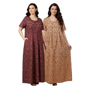 Bahumaan Cotton Nighty for Women Full Length