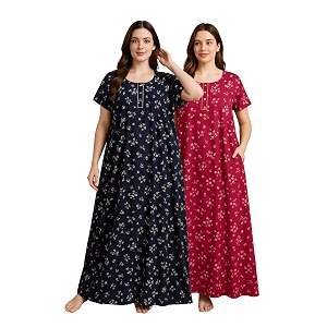 Bahumaan Pure Cotton Nighty for Woman