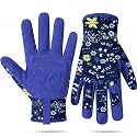 Baidast Gardening Gloves for Women Garden Gloves for Womens Thorn Proof for Women's Gifts Digging Planting Pruning Weeding(Purple)