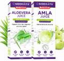 Baidyanath Amla Juice 1L + Aloe Vera Juice 1L | No added Sugar, Vitamin C, Digestion (2 x 1 L)