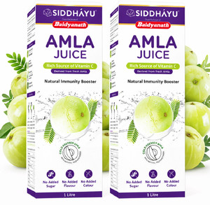 baidyanath amla juice - 1l pack of 2 immunity booster with vitamin c  no added sugar 2 x 1 l