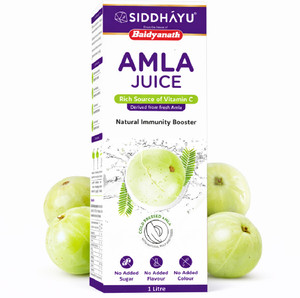 baidyanath amla juice - immunity booster with vitamin c  no added sugar - 1l 1 l