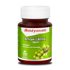 baidyanath ayurved amlaki amla  helps to build immunity  anti-bacterial and anti-inflammatory  60 tb
