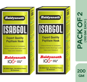 baidyanath isabgol psyllium husk natural fiber for digestive health  regularity