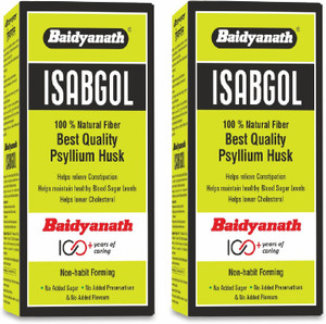 baidyanath isabgol - psyllium husk powder - 200gm pack of 2 effective constipation relief