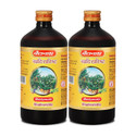 Baidyanath Khadirarishta -an Ayurvedic Formulation | Helps in Blood Purification, Skin and Intestinal Problems (450 ml, Pack of 2)