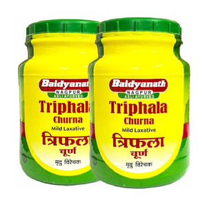 baidyanath triphala churna 500 gms pack of 2 helps relieve constipation  gas relief