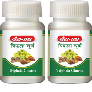 baidyanath triphala churna improves bowel movement  indigestion constipation and digestive disorders  effective in tridoshashamak and eye disorders  pack of 2