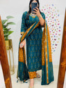 BAINSLA Printed Embroidered Kurta Palazzo Dupatta