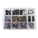 BAIONE Fairing Bolt Kit 195PCS Stainless Steel M5 M6 Motorcycle Windscreen Fairing Screws Fasteners Universal Compatible with Yamaha Honda Kawasaki Suzuki BMW Sportbike Bodywork Bolts (Titanium)