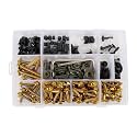 BAIONE Fairing Bolt Kit 195PCS Stainless Steel M5 M6 Motorcycle Windscreen Fairing Screws Fasteners Universal Compatible with Yamaha Honda Kawasaki Suzuki BMW Sportbike Bodywork Bolts Clips (Yellow)