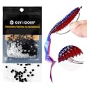 Bait Stoppers (300/600Pack), Silicone Rubber Based Fishing Bait Keeper Retainer Beads for Securing Soft Plastic Lure onto Hook Shank