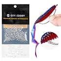 Bait Stoppers (300/600Pack), Silicone Rubber Based Fishing Bait Keeper Retainer Beads for Securing Soft Plastic Lure onto Hook Shank