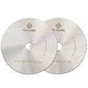 BAIWEN 2 Pack 3 Inch HSS Circular Saw Blade 72T for Wood Plastic Metal Tile Cutting Rotary Tool with 3/8 Inch Arbor,20500rpm, Silver