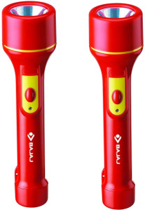 bajaj 2w raftaar jumbo led torch red pack of-02 torch