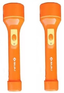 bajaj 2w raftaar jumbo led torch orange pack of-02 torch