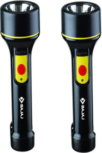 bajaj 2w raftaar jumbo led torch black pack of-02 torch