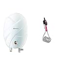 Bajaj Flora Instant 3 Litre Vertical Water Heater, White & 1500-Watt Immersion Heater with 16A Plug Type Combo